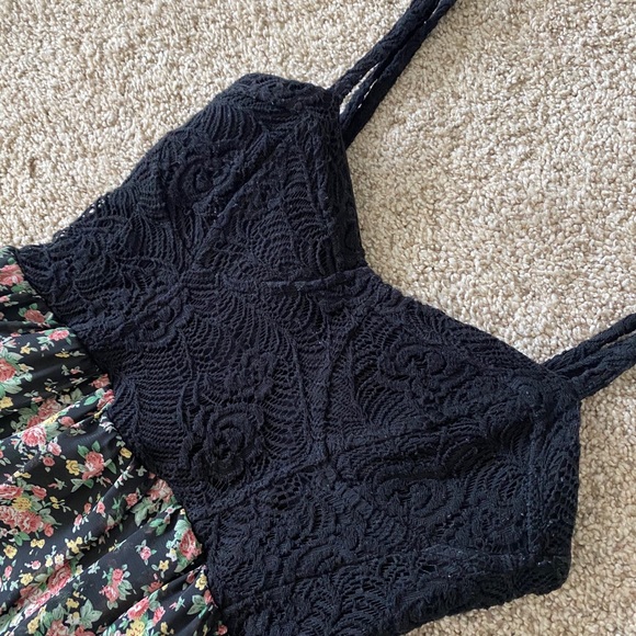 American Rag high low black floral dress size small - Picture 5 of 7